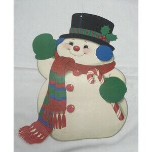 Vintage Eureka Diecut Christmas Diecut Snowman Die Cut 13”